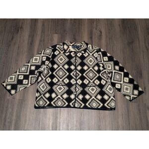 Jane Ashley Woman 3X Southwestern Aztec‎ Tapestry Jacket Coat Cotton Blend